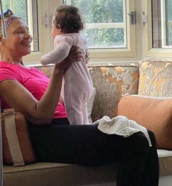 Valerie Morris with her granddaughter